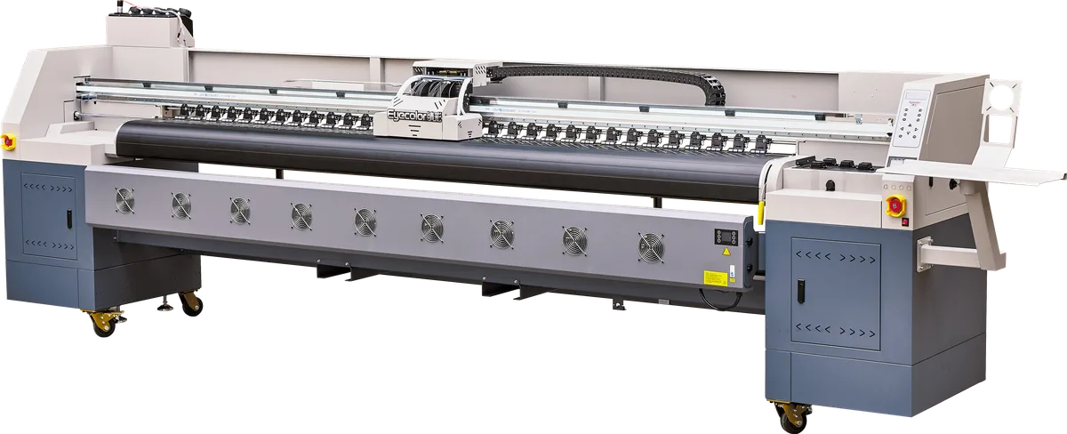ES 3200 Quad Head eco-solvent printer printing on Mesh banner, Car wrap film, Backlit film