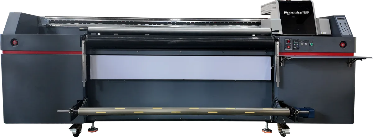 H1800E uv hybrid printer for printing on Canvas and Backlit film