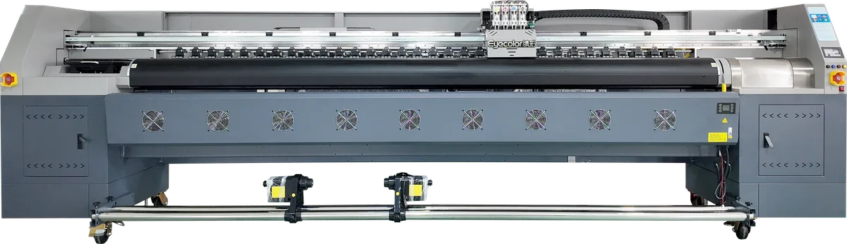 S3204 solvent printer printing on One-way vision film, Car wrap film, Backlit film