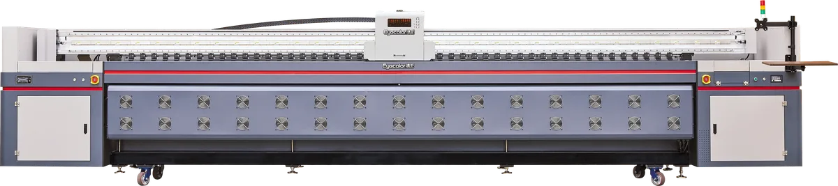 S5300 solvent printer printing on Flex banner, Backlit film, Mesh banner